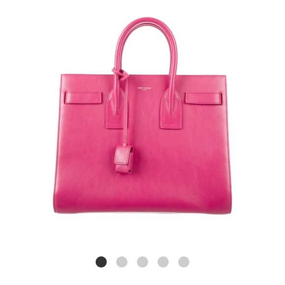 Yves Saint Laurent Handbags - -Large Saint Laurent Hot Pink Sac du Jour